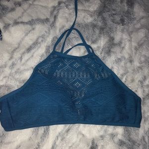 blue bikini top